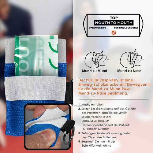 Pulox Respi-Key Beatmungsbeutel Anh&auml;nger blau - 2