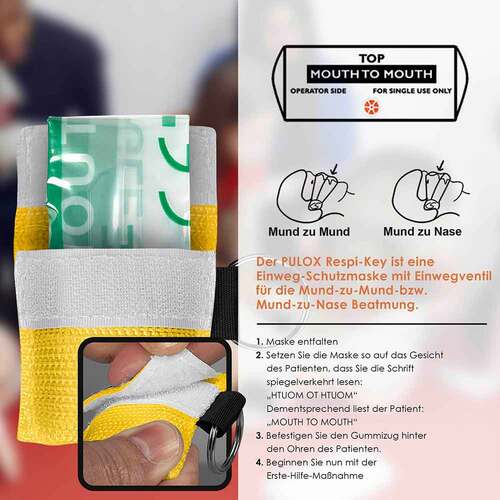 Pulox Respi-Key Beatmungsbeutel Anh&auml;nger gelb - 2