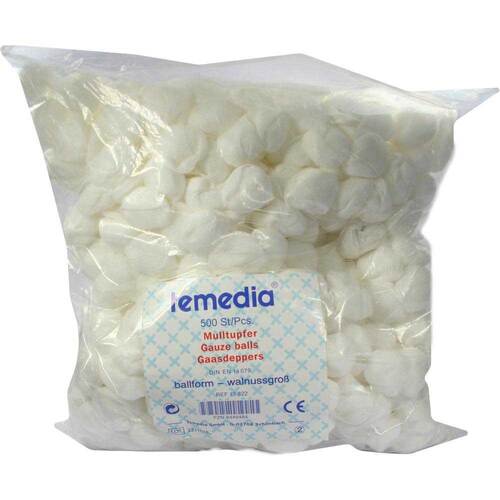 Mulltupfer walnussgro&szlig; 20-fd. unsteril ballf&ouml;rmig - 1