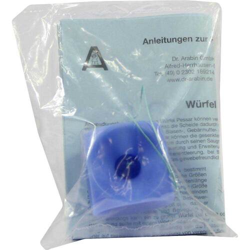 Arabin W&uuml;rfel Pessar mit Innenknopf Gr&ouml;&szlig;e 3 - 1