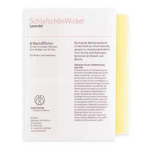 Schlafsch&ouml;n Wickel Lavendel Wachswerk - 2