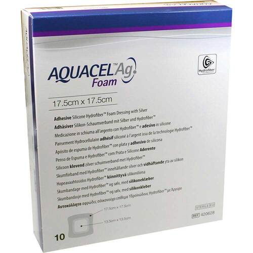 Aquacel Ag Foam adh&auml;siv 17,5x17,5cm Verband - 1