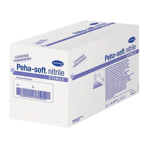 Peha Soft nitrile Untersuchungshandschuhe puderfrei steril S - 1