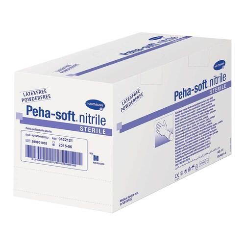 Peha Soft nitrile Untersuchungshandschuhe puderfrei steril M - 1