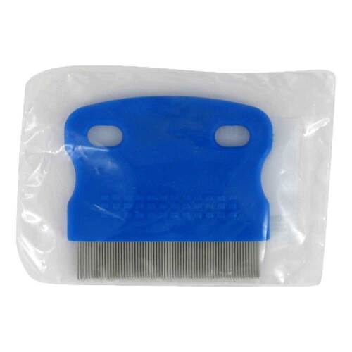 Nissenkamm Metall blauer Griff - 1