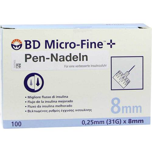 BD Micro-Fine + 8 Nadeln 0,25x8 mm - 1