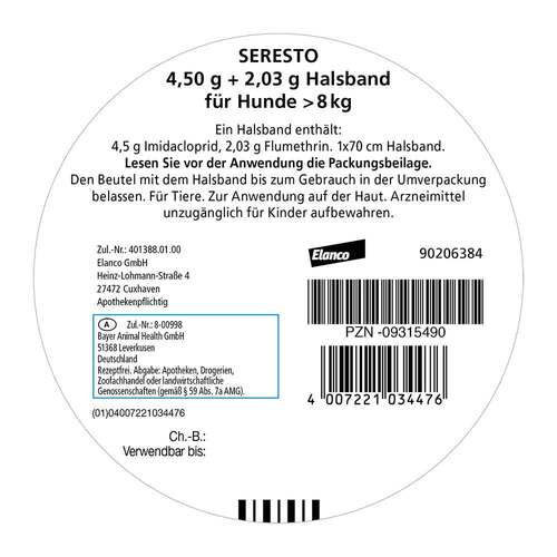 Seresto Halsband f&uuml;r gro&szlig;e Hunde &uuml;ber 8 kg - 3