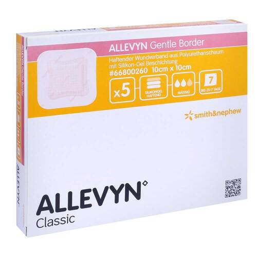 Allevyn Gentle Border 10x10cm Schaumverband klebend - 1