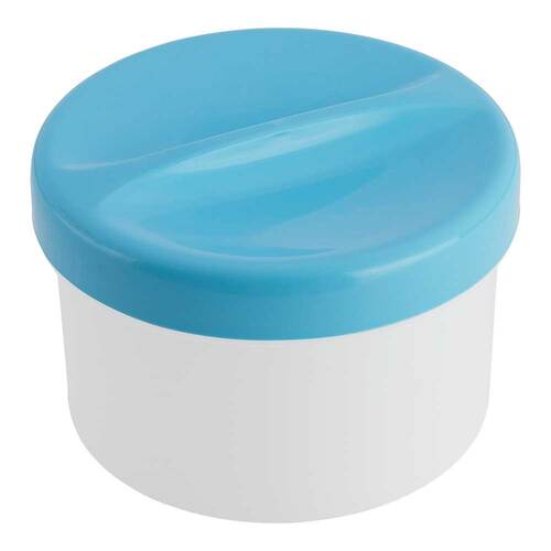 Prothesendose mit Sieb 3teilig wei&szlig; rund - 1