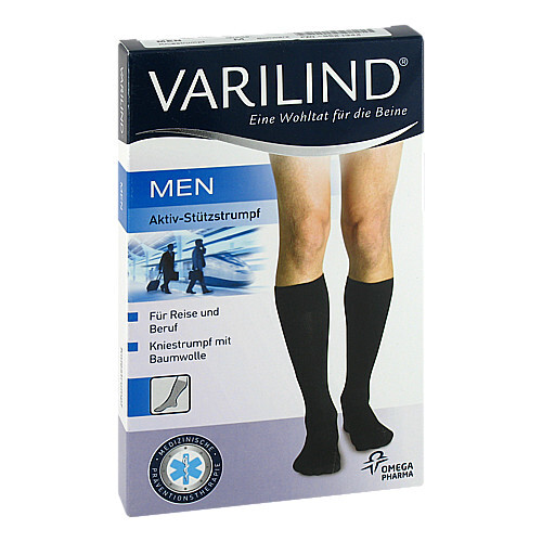 Varilind Men Kniestrumpf M Baumwolle schwarz - 1
