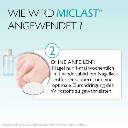 Miclast 80 mg / g wirkstoffhaltiger Nagellack - 3