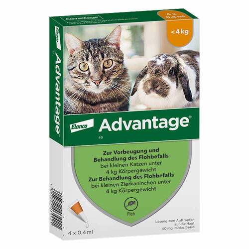 Advantage® 40 mg f&uuml;r kleine Katzen und Zierkaninchen - 1