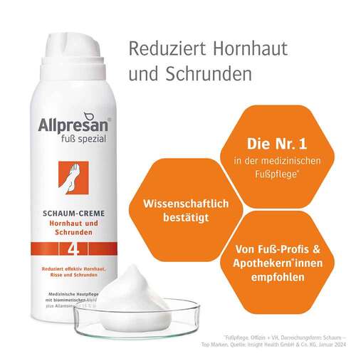 Allpresan Fu&szlig; spezial Original Schaum-Creme Hornhaut und Schrunden Nr.4 - 2