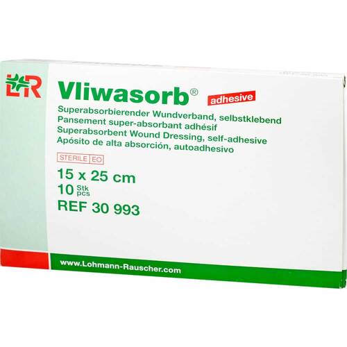 Vliwasorb adhesive Superabsorberkompresse hohe Saugkapazit&auml;t  15x25 cm - 1