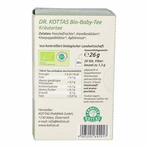 Dr. Kottas Bio-Babytee Filterbeutel - 2