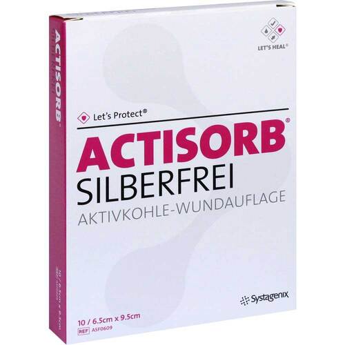Actisorb Silberfrei 6,5x9,5 cm Kompressen - 1