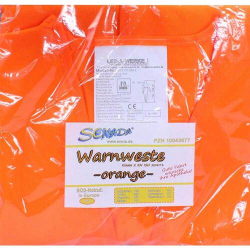 Senada Warnweste orange im Beutel - 1