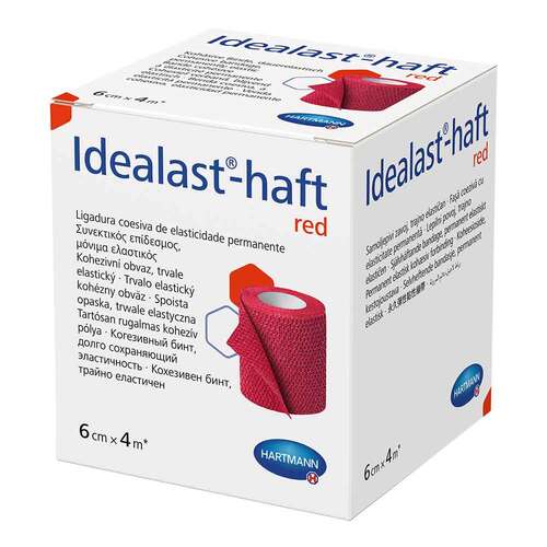 Idealast-haft color Binde 6 cm x 4 m rot - 1