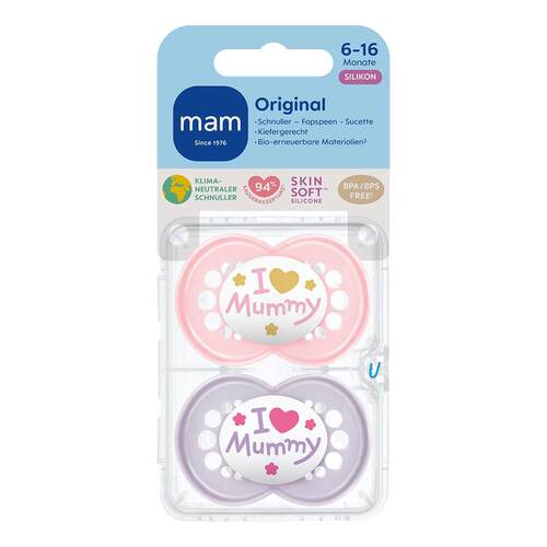 Mam Original Silikon 6 - 16 M. I love mummy girl - 1