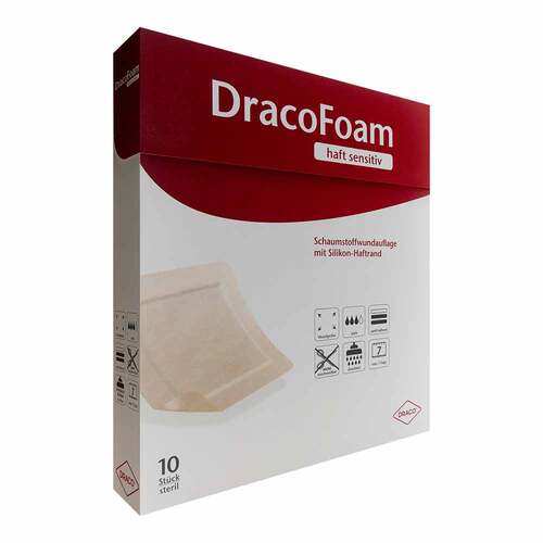 Dracofoam Haft sensitiv Schaumst.Wund.7,5x7,5cm - 1