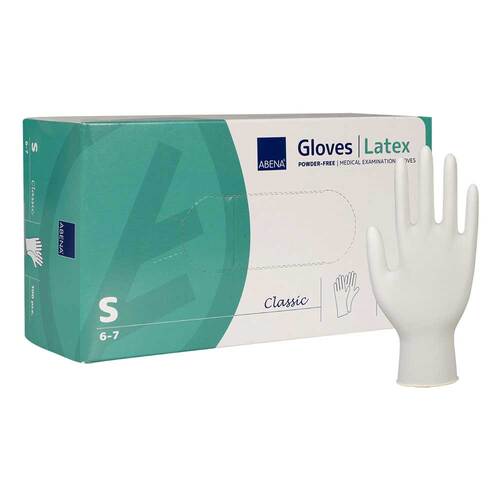 Latex-Handschuhe Classic unsteril puderfrei S natur - 1