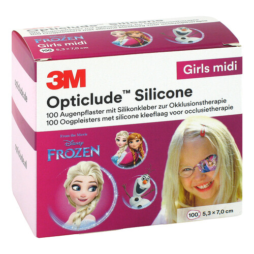 Opticlude 3M Silicone Disney Girls midi 5,3x7 cm - 1