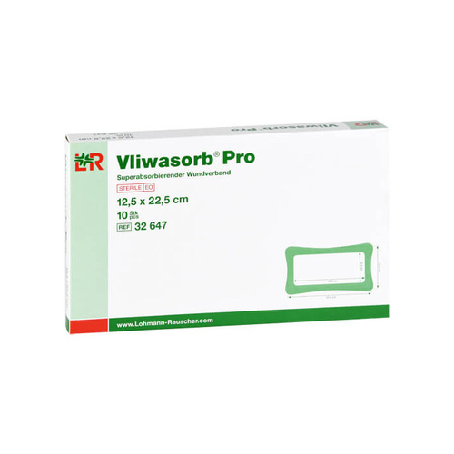 Vliwasorb Pro suberabsorb.Komp.steril 12,5x22,5 cm - 1