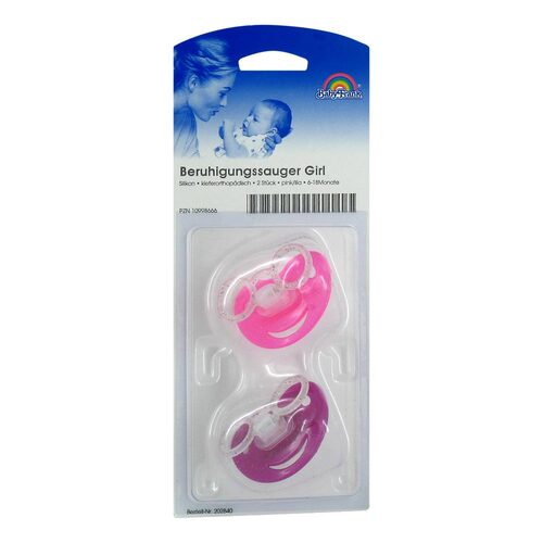 Beruhigungssauger Kirsche Silikon Girl 6 - 18 M. - 1