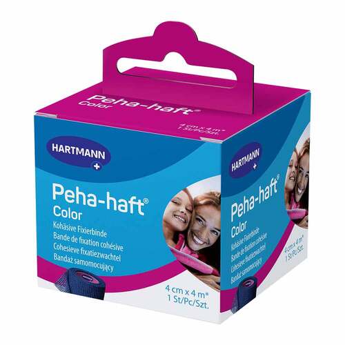 Peha-Haft Color Fixierbinde latexf.4 cm x 4 m blau - 1