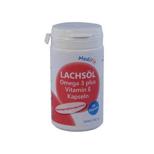 Lachs&ouml;l Omega-3 plus Vitamin E Kapseln Medifit - 1