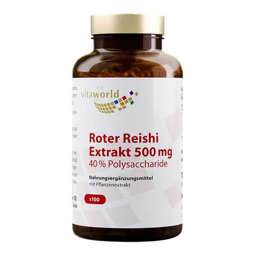 Roter Reishi Extrakt 500 mg 40% Polysacchar.Kapseln - 1