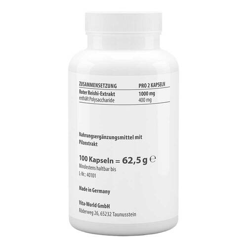 Roter Reishi Extrakt 500 mg 40% Polysacchar.Kapseln - 2