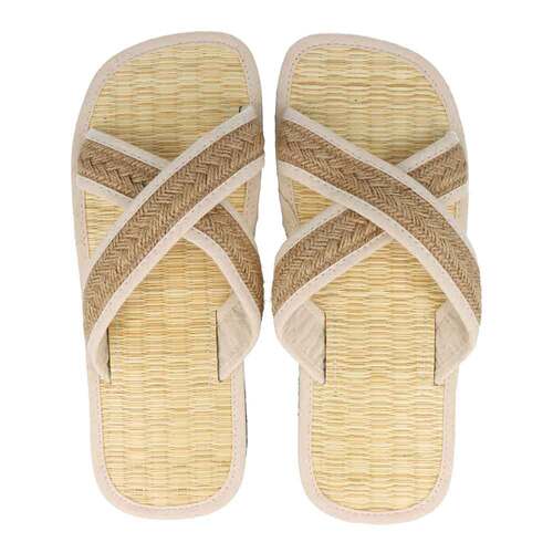 Zimtlatschen mit Kreuzriemen Gr&ouml;&szlig;e 37 / 38 natur - 1