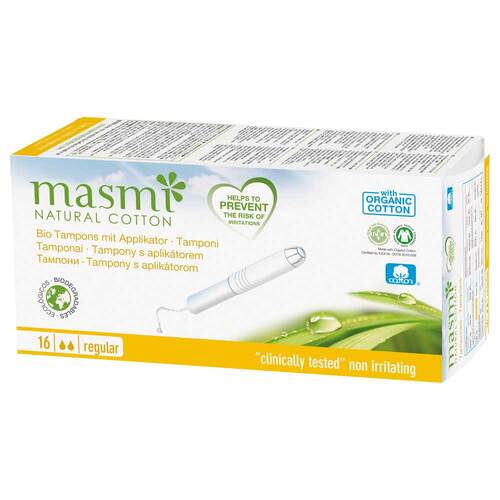 Bio Tampons Classic mit Applikator 100% Bio Baumwolle Masmi - 1