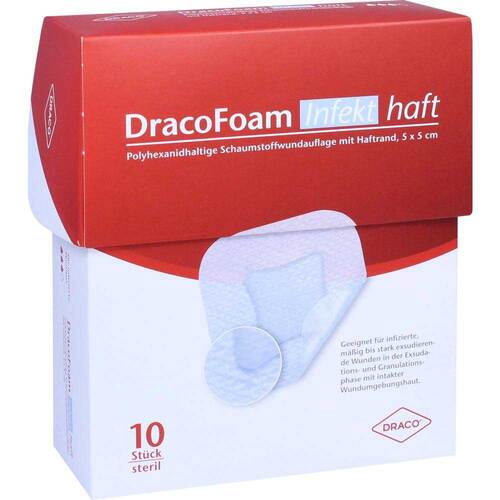 Dracofoam Infekt haft Schaumst.Wundauf.5x5 cm - 1