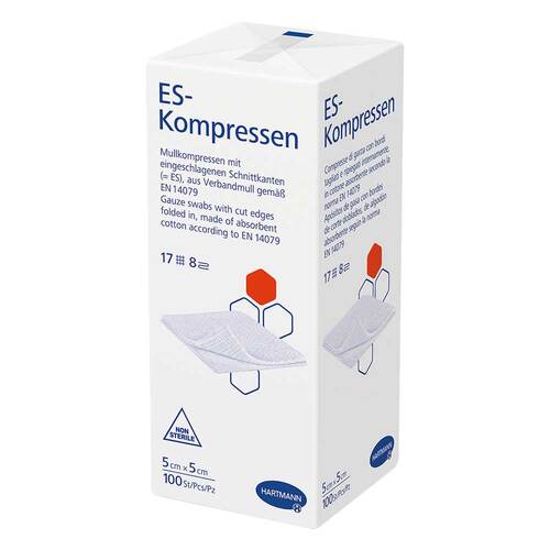 ES-Kompressen unsteril 5x5 cm 8fach Cpc - 1