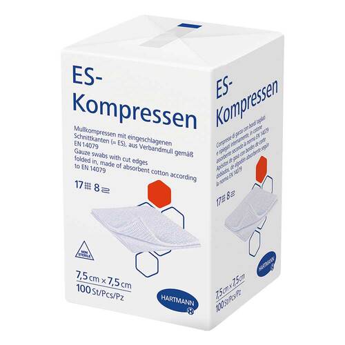 ES-Kompressen unsteril 7,5x7,5 cm 8fach Cpc - 1