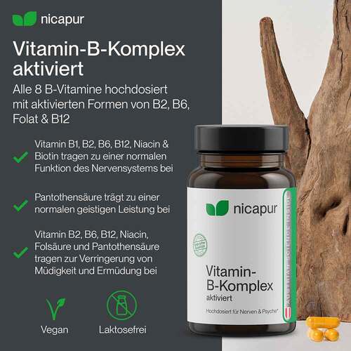 Nicapur Vitamin B-Komplex aktiviert Kapseln - 4