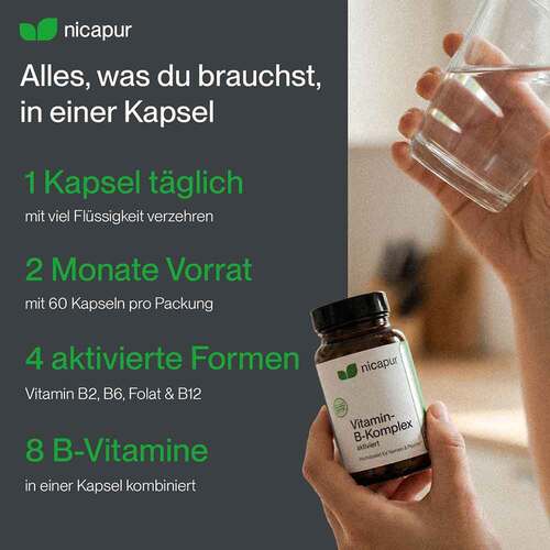 Nicapur Vitamin B-Komplex aktiviert Kapseln - 5