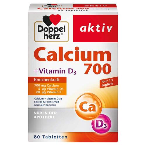 Doppelherz Calcium 700 + Vitamin D3 Tabletten - 1