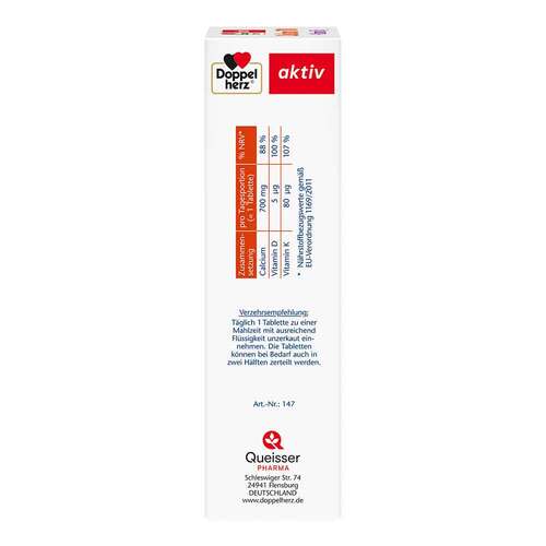 Doppelherz Calcium 700 + Vitamin D3 Tabletten - 2
