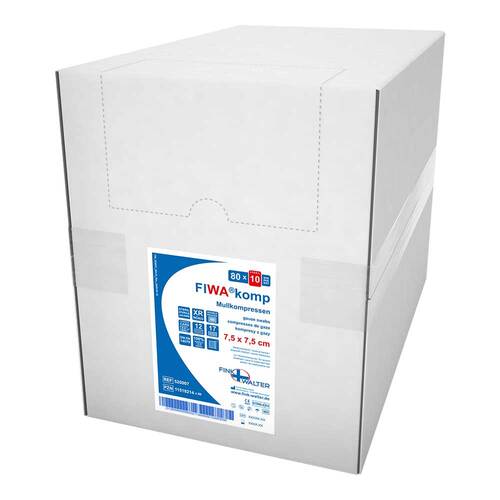 Fiwakomp Mullkomp.7,5x7,5 cm steril 12fach RK - 1