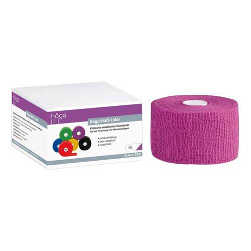 H&ouml;ga Haft Color Fixierbinde 6 cmx20 m lila - 1