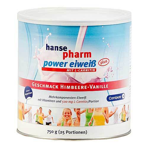 Hansepharm Power Eiwei&szlig; plus Himbeere-Vanille Pulver  - 1