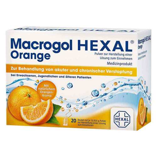 Macrogol HEXAL Orange Pulver zur Herstellung einer L&ouml;sung zum Einnehmen Beutel  - 1