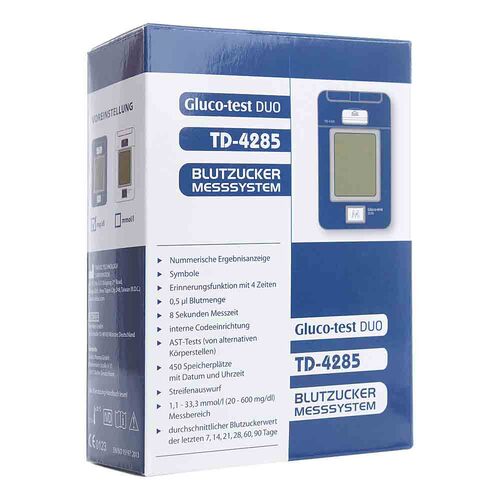 Gluco Test Duo Blutzuckermessger.Starterset mg / dl - 1