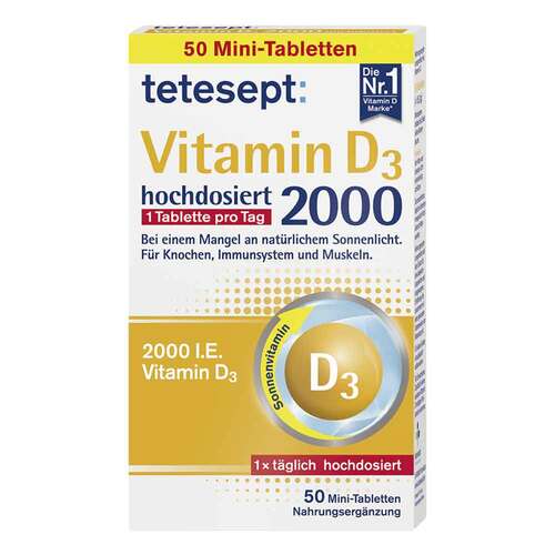 Tetesept Vitamin D3 2.000 Filmtabletten - 1