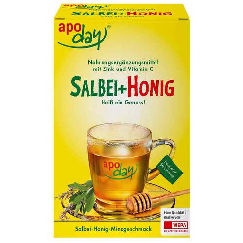 Apoday hei&szlig;er Salbei + Honig + Vitamin C + Zink Pulver - 1