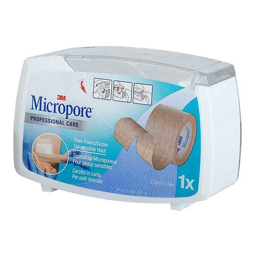 Micropore Vliespflaster 2,5cmx5m haut Disp.1533NP-1SD - 1