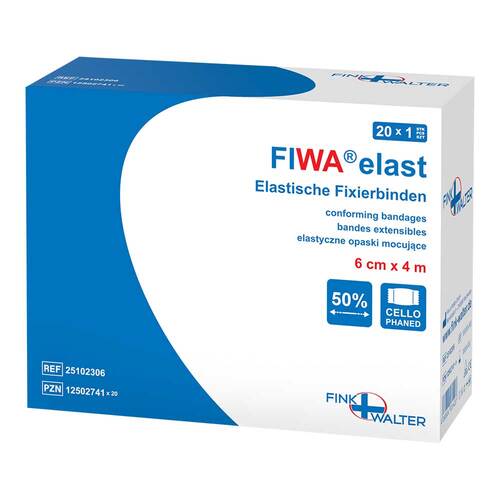 Fixierbinde elastisch 6 cmx4 m cellophaniert - 1